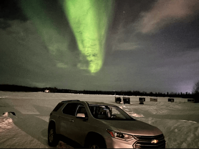 Aurora viewing with Chena Hot Springs Shuttle transport Aurora viewing with Chena Hot Springs Shuttle transport